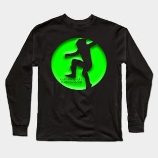 Curb Stomp- Green Long Sleeve T-Shirt